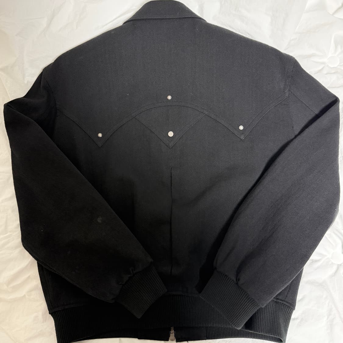 LMOOD 포인터 헤링본 웨스턴 블루종 자켓 블랙 [48] 상품이미지3