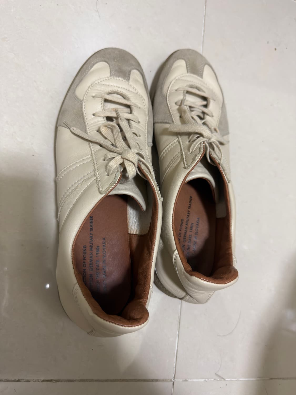 리프로덕션 오브 파운드 저먼 밀리터리 트레이너 panna 색상 44사이즈 상품이미지2