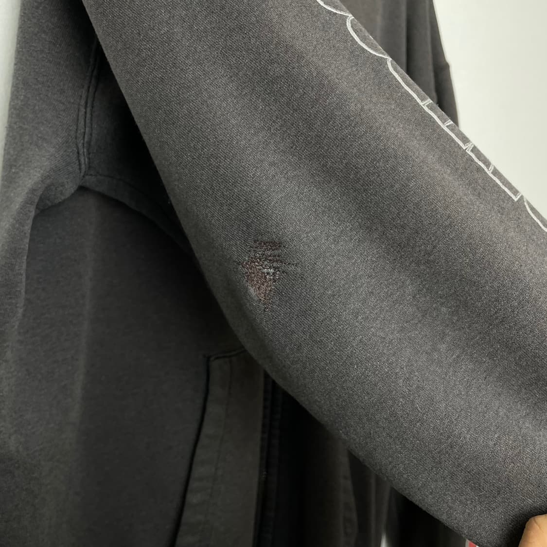 할리데이비슨 차콜그레이 빈티지 프린팅 후드집업 M 상품이미지5