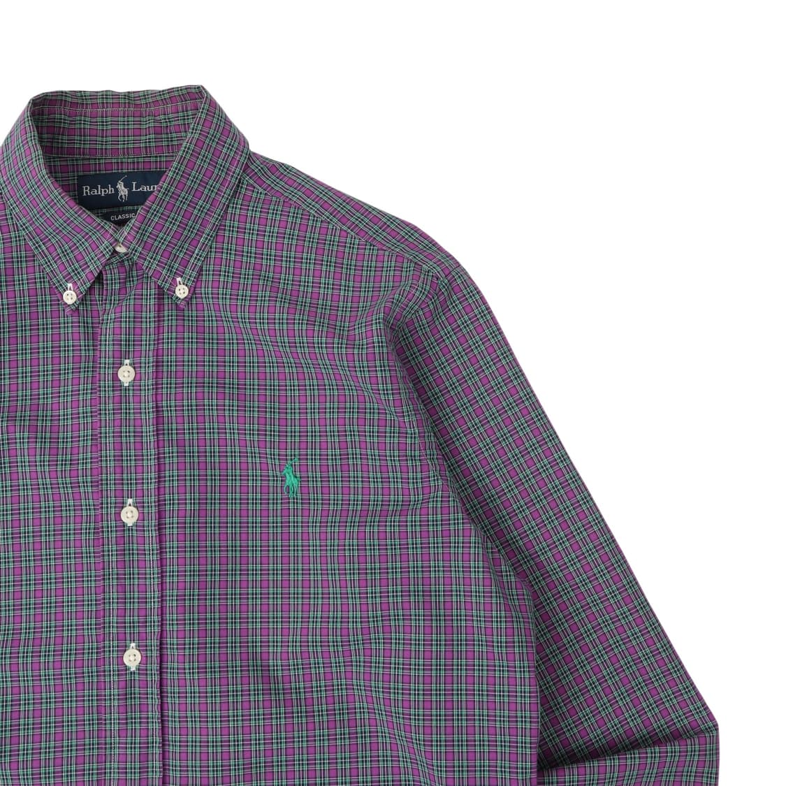 폴로 랄프로렌 퍼플 체크 클래식핏 셔츠 상품이미지3