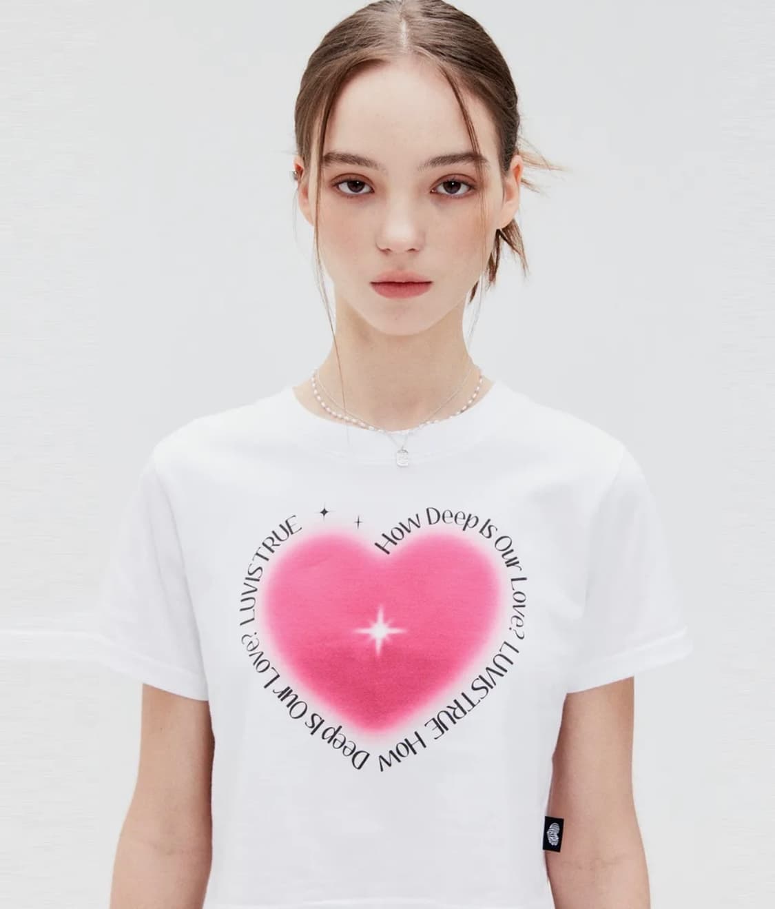 러브이즈트루 SU TWINKLE CROP TEE(WHITE) 상품이미지3
