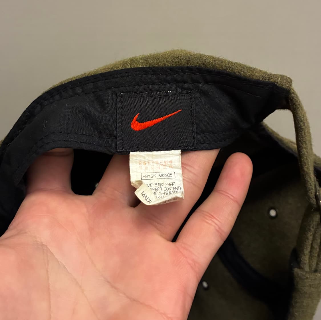 (F)90s 나이키 스포츠 울 나일론 빈티지 볼캡모자 덕캡 상품이미지8