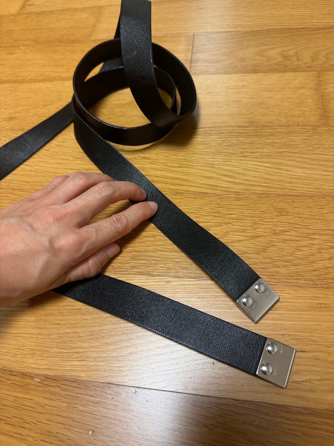 마르니 블랙 양가죽 벨트 상품이미지4