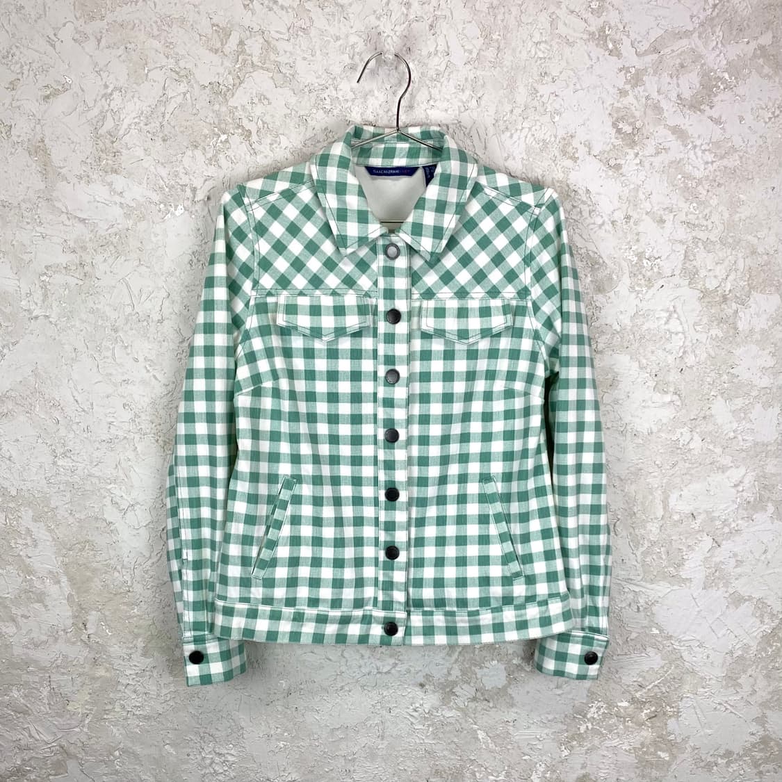 이삭 미즈라히 체크 패턴 코튼 블렌드 트러커 자켓 상품이미지1