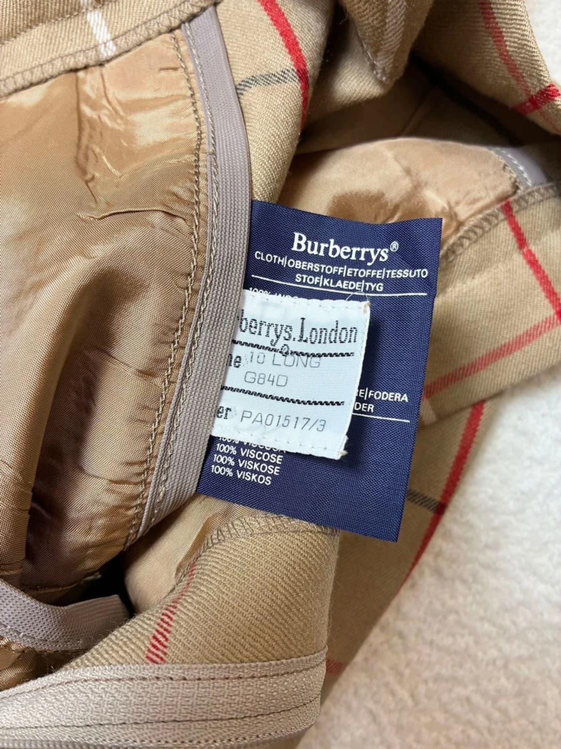 버버리 90's 하이웨스트 테이퍼드핏 체크 팬츠 PN6417 상품이미지9