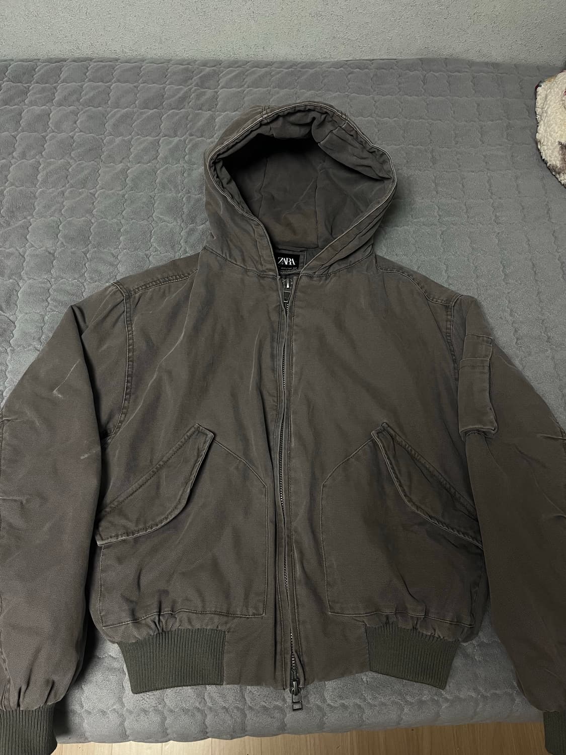 자라 24fw 오버사이즈 핏 워크자켓 다크 그레이 M 상품이미지2