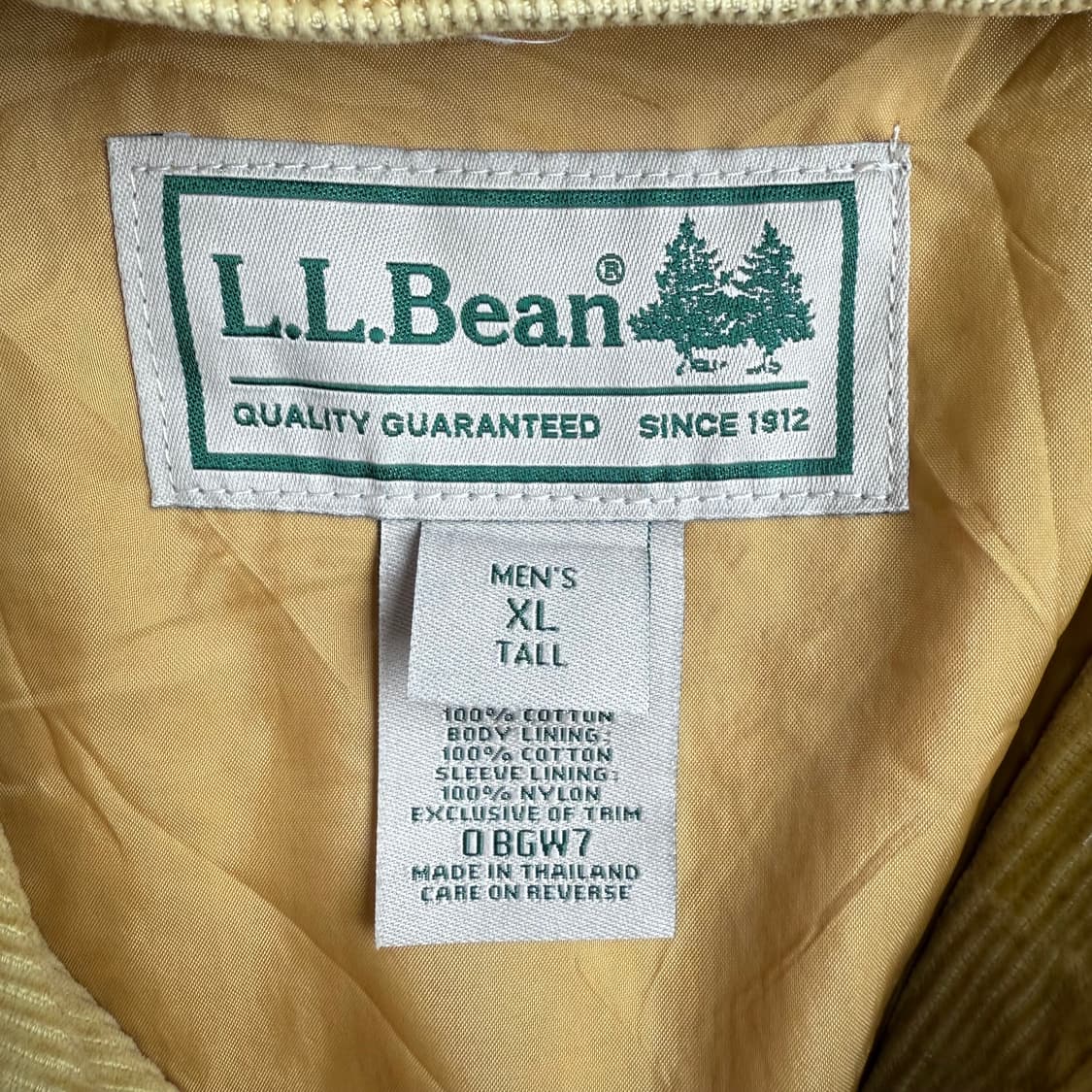 LLBean 옐로우 코듀로이 자켓 상품이미지4