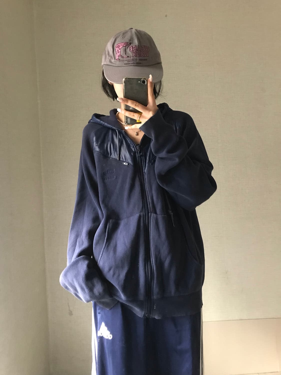 아디다스 네이비 니트집업 상품이미지2