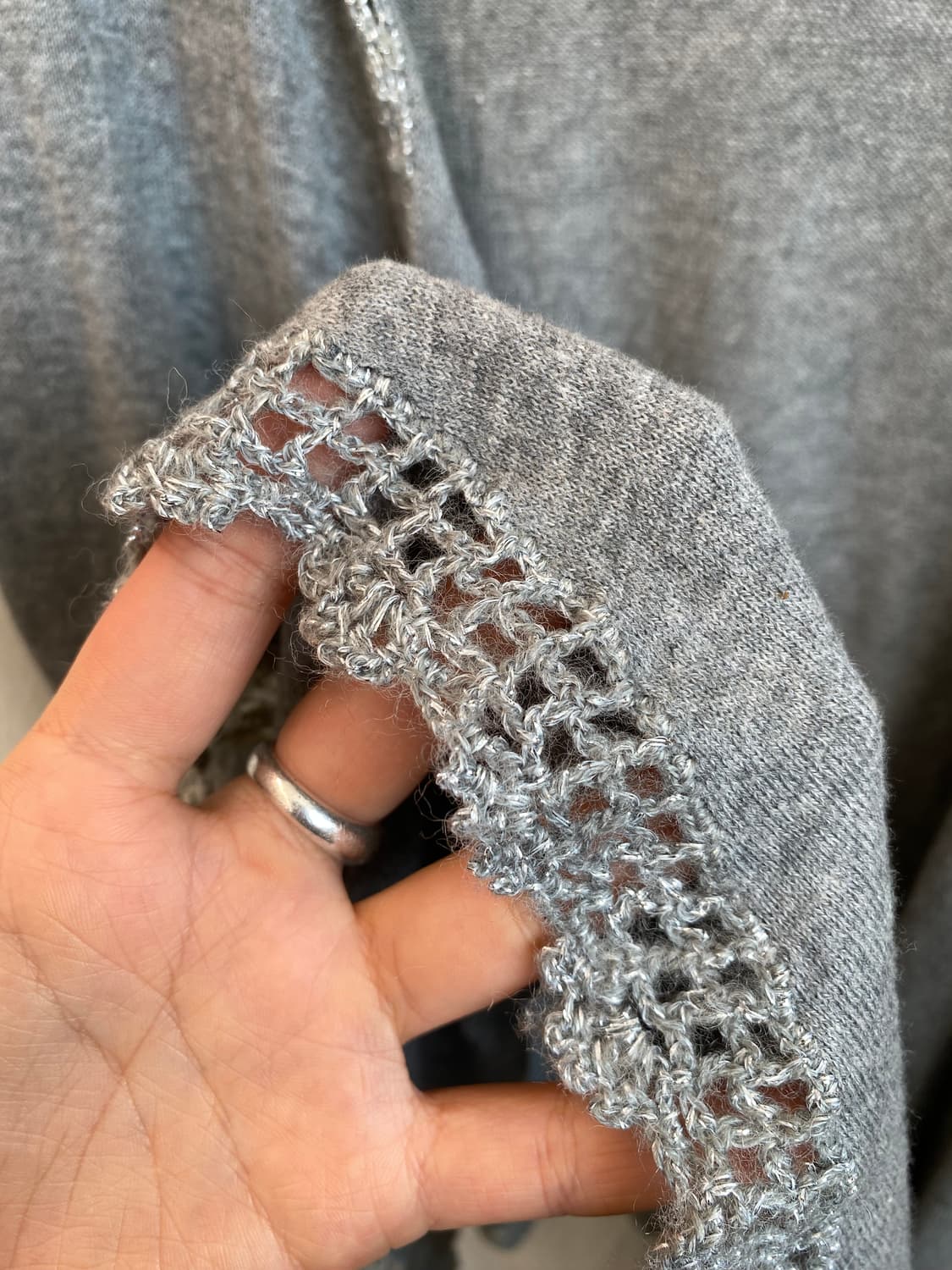 그레이 오픈형 면가디건(M) 상품이미지7