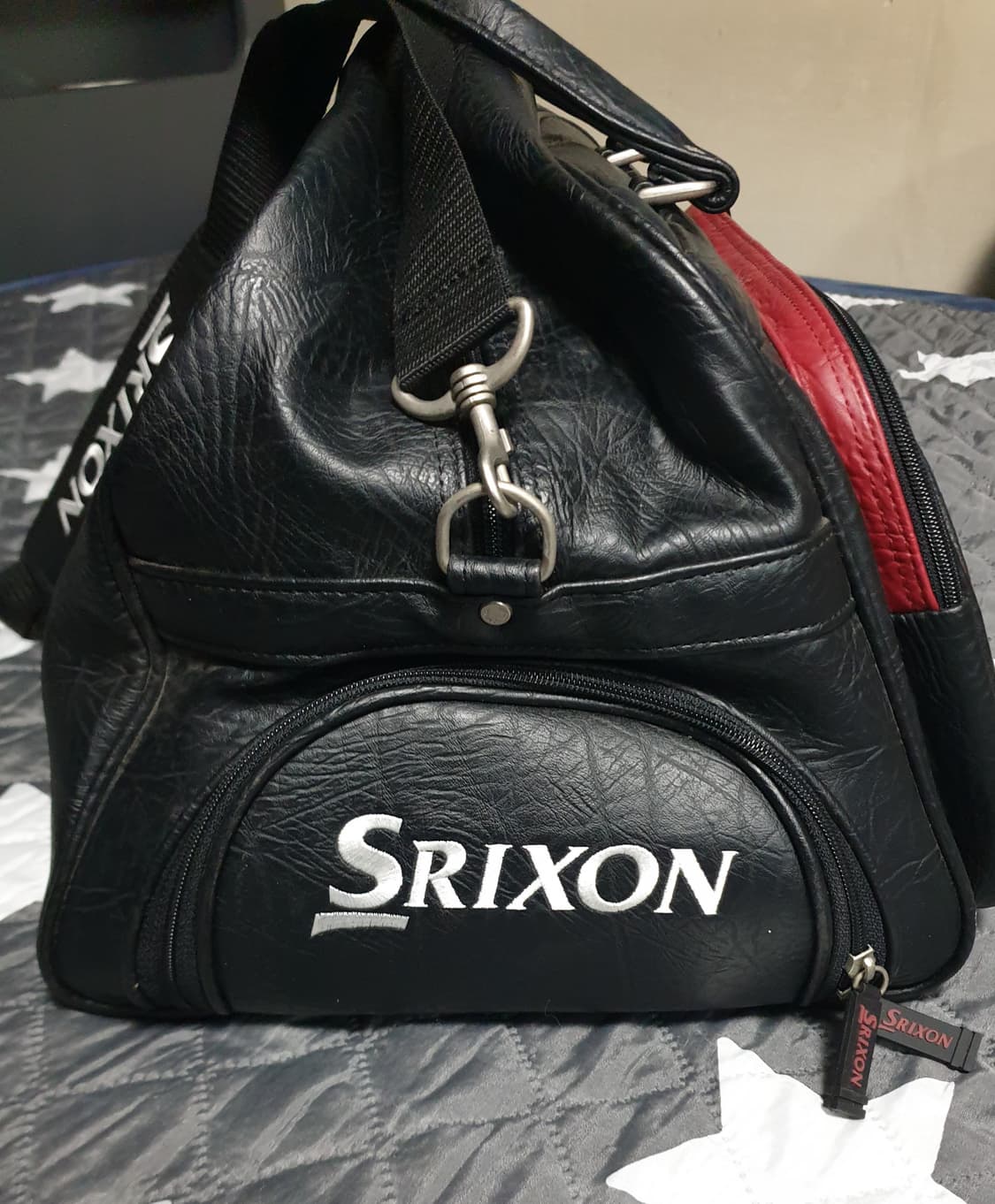 스릭슨 골프 가죽 더블 보스턴백 블랙 상품이미지2