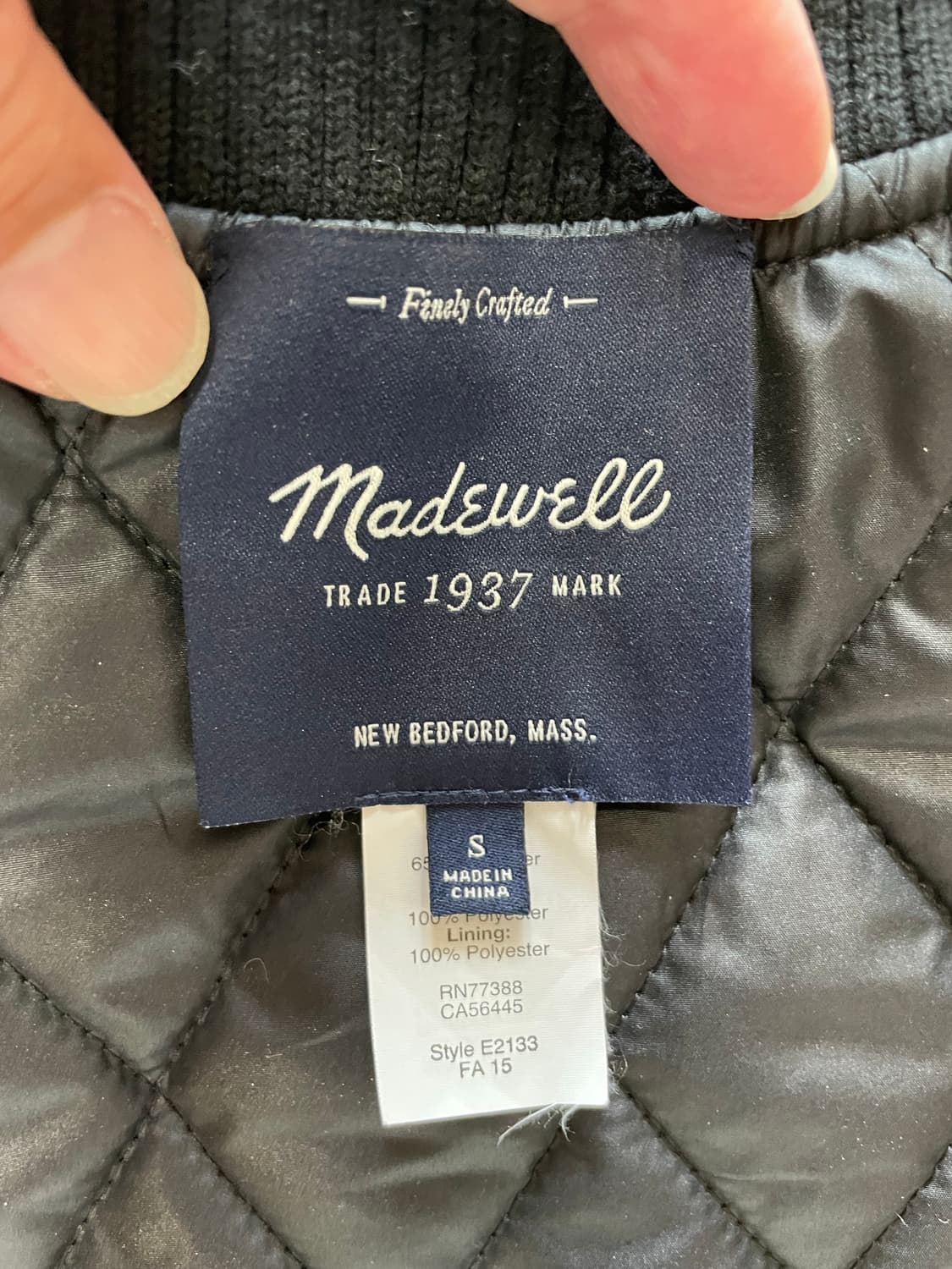 택포) USA Madewell 울 퀼팅 양면 리버시블 리버서블 베스트 상품이미지3