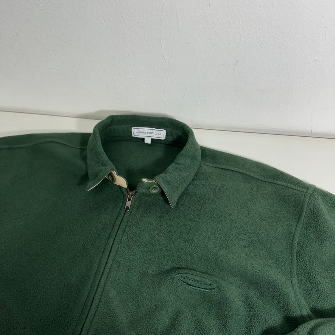 L 라퍼지스토어 딥그린 오버핏 후리스 트러커자켓 상품이미지2