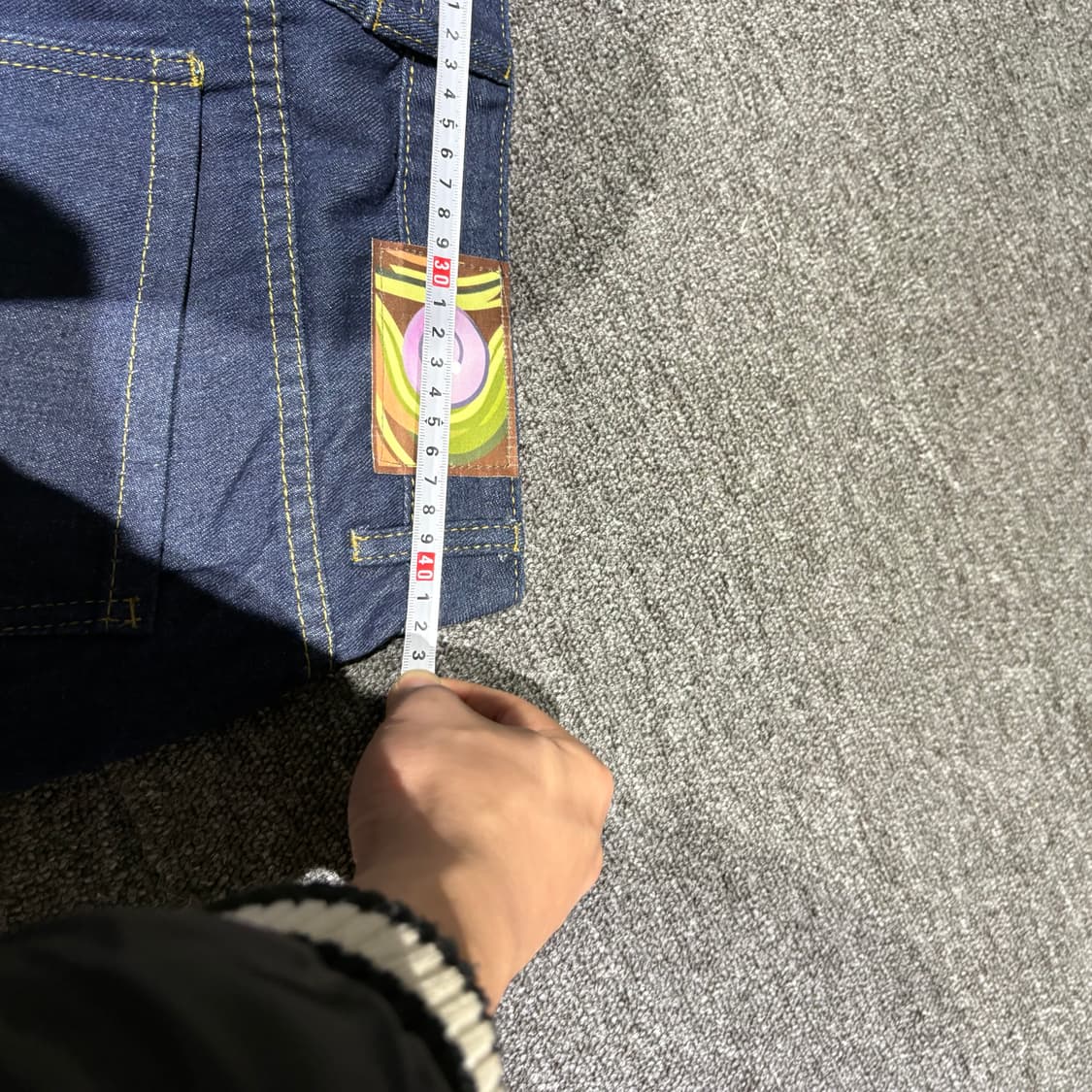 빈티지 백 자수 일제풍 데님팬츠 상품이미지7