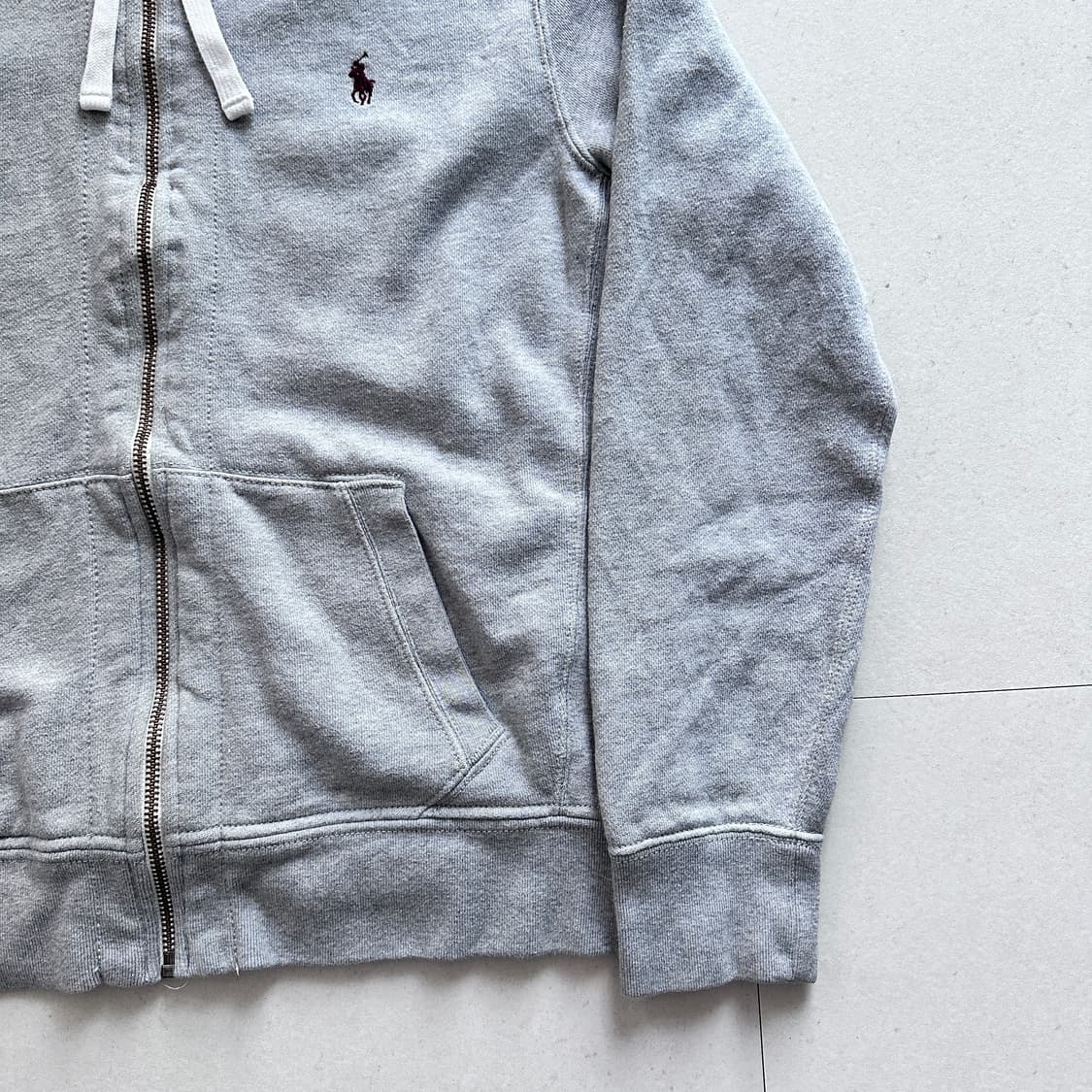 폴로 랄프로렌 기모 써멀 후드 집업 그레이 L 상품이미지3