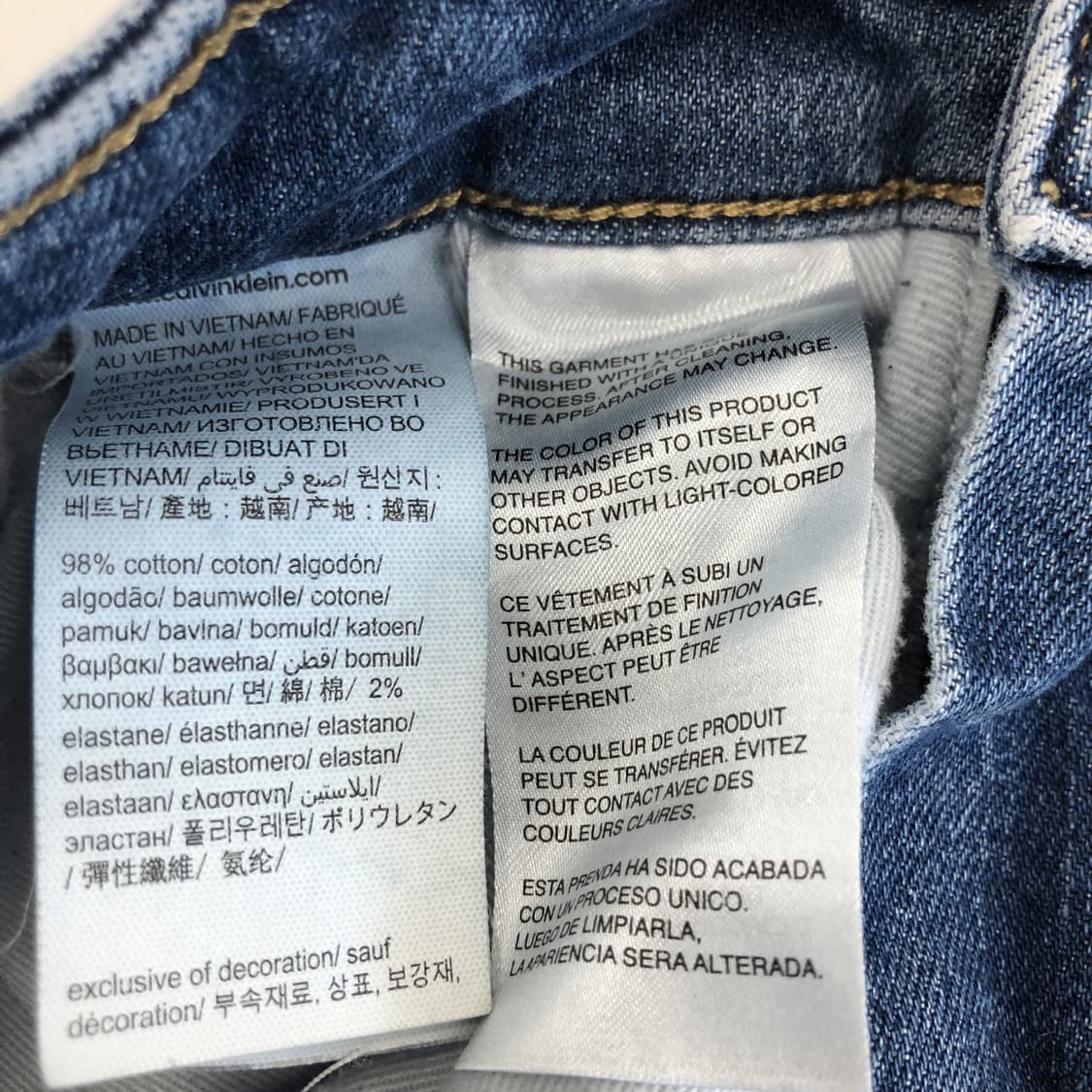 ck 캘빈클라인 레더패치 레귤러 데님진 30 인치 스판 상품이미지5