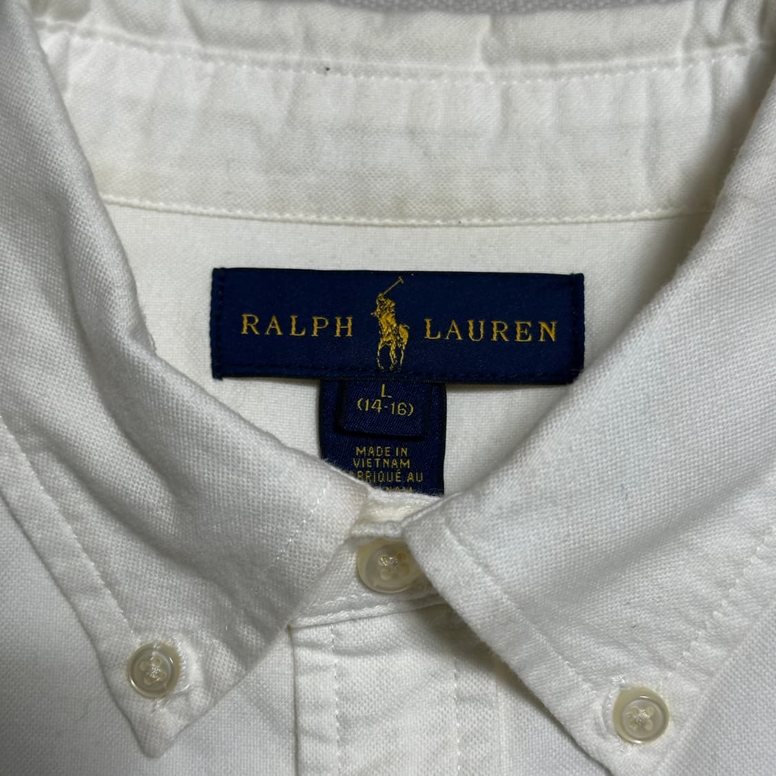 L 폴로랄프로렌 여성용 코튼 화이트 셔츠 상품이미지4