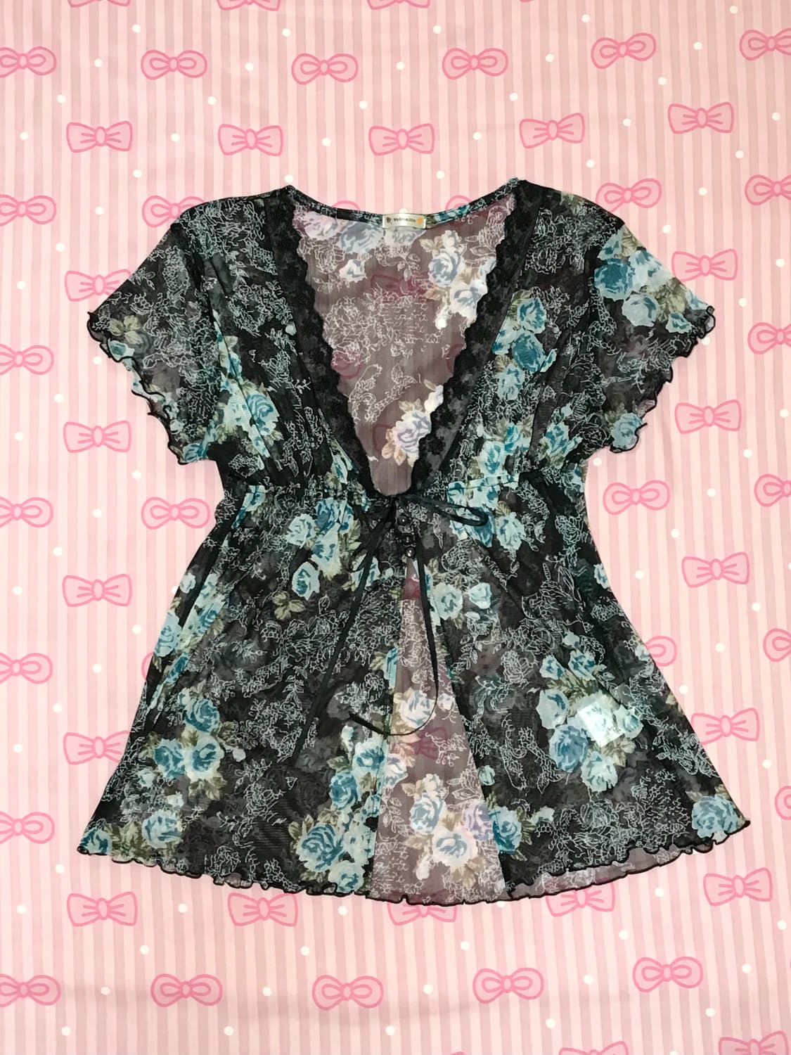 플라워 패턴 쓰리버튼 가디건 페어리 오리엔탈 상품이미지1