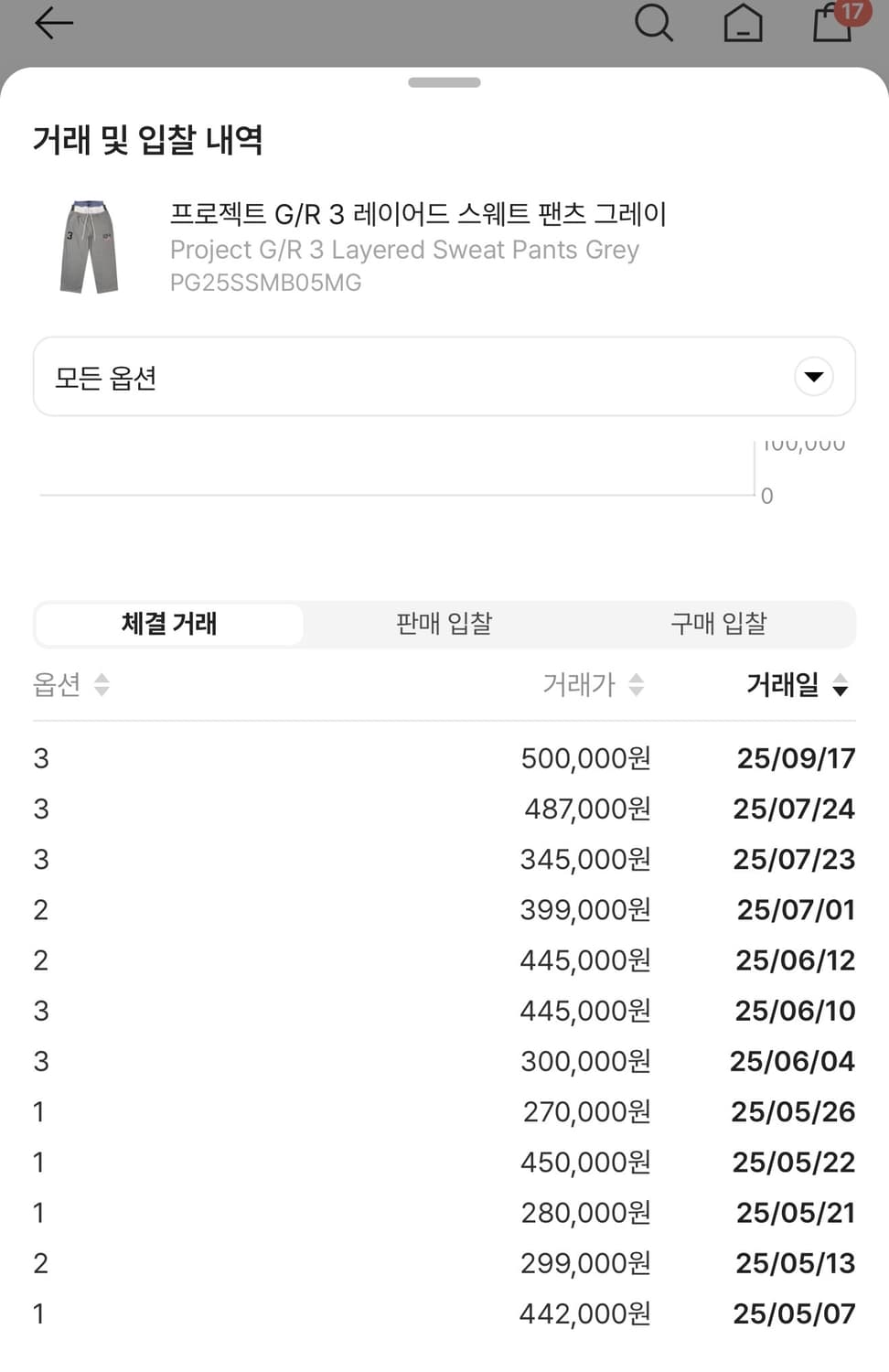 프로젝트 G/R 레이어드 스웨트 팬츠 회색 3사이즈 상품이미지10