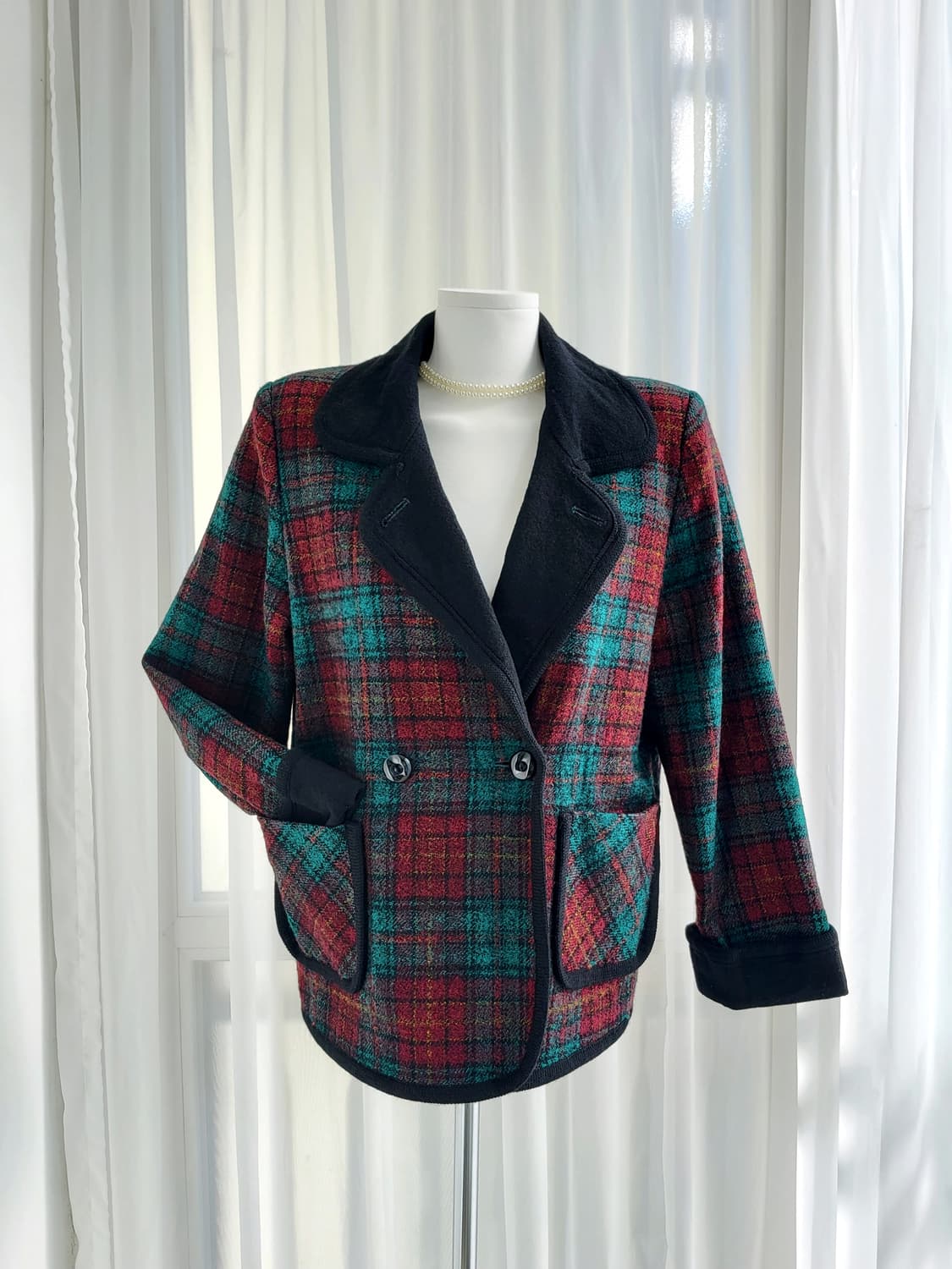 레트로 체크 자켓  상품이미지8