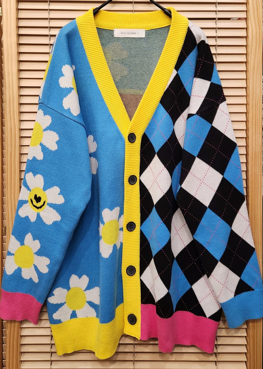 홀리넘버세븐 오버핏 스마일가디건 남녀공용7 상품이미지1