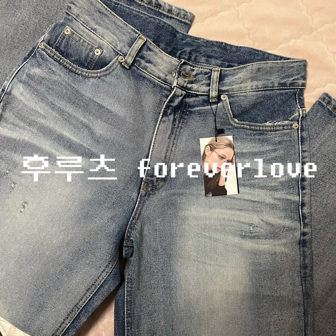 새상품/실사O) 2000아카이브스 스나이더 와이드 데님 팬츠 블루 상품이미지3