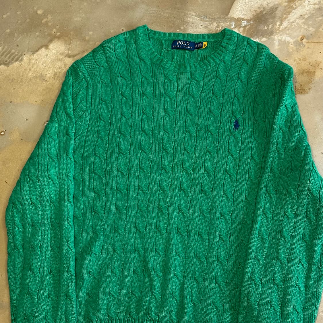 XL 폴로랄프로렌 코튼 그린 케이블 니트 상품이미지1