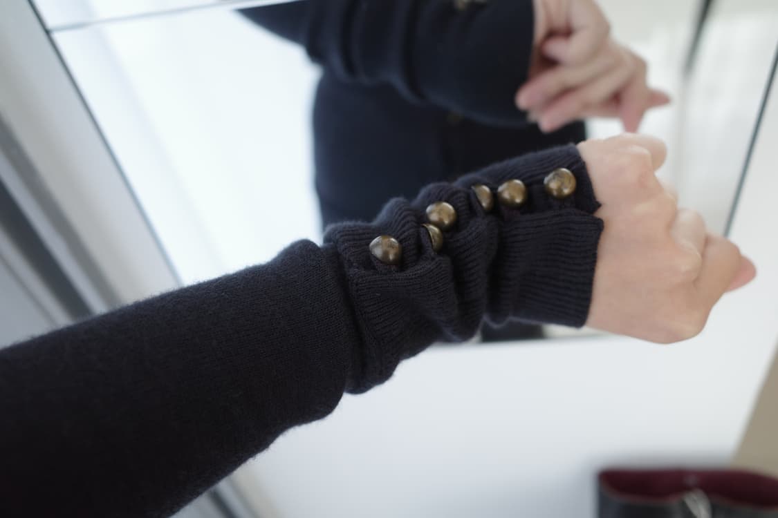 Button long cashmere blended cardigan 상품이미지5