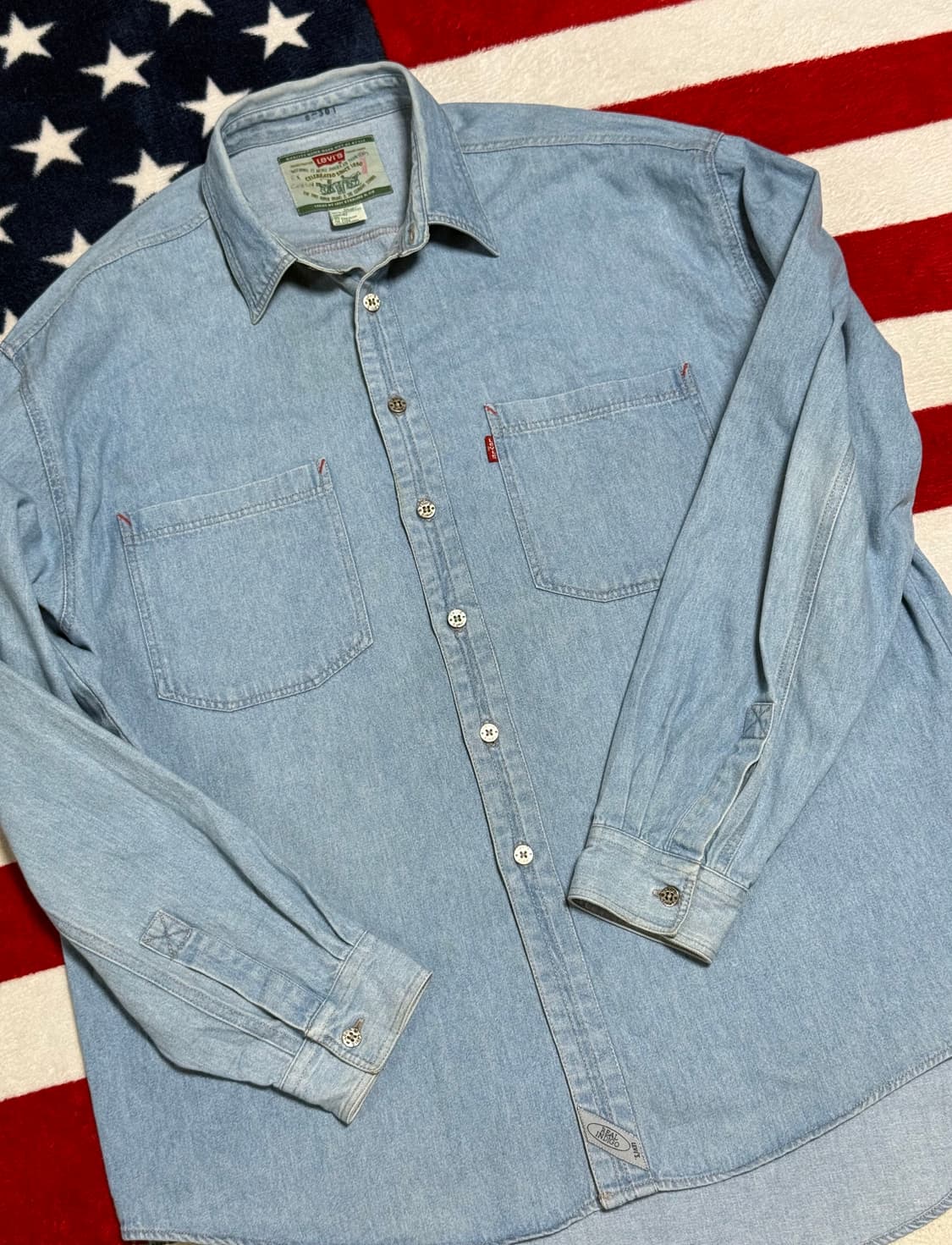 리바이스 연청데님셔츠 Levi’s Denim Shirt [XL] 빈티지 상품이미지7