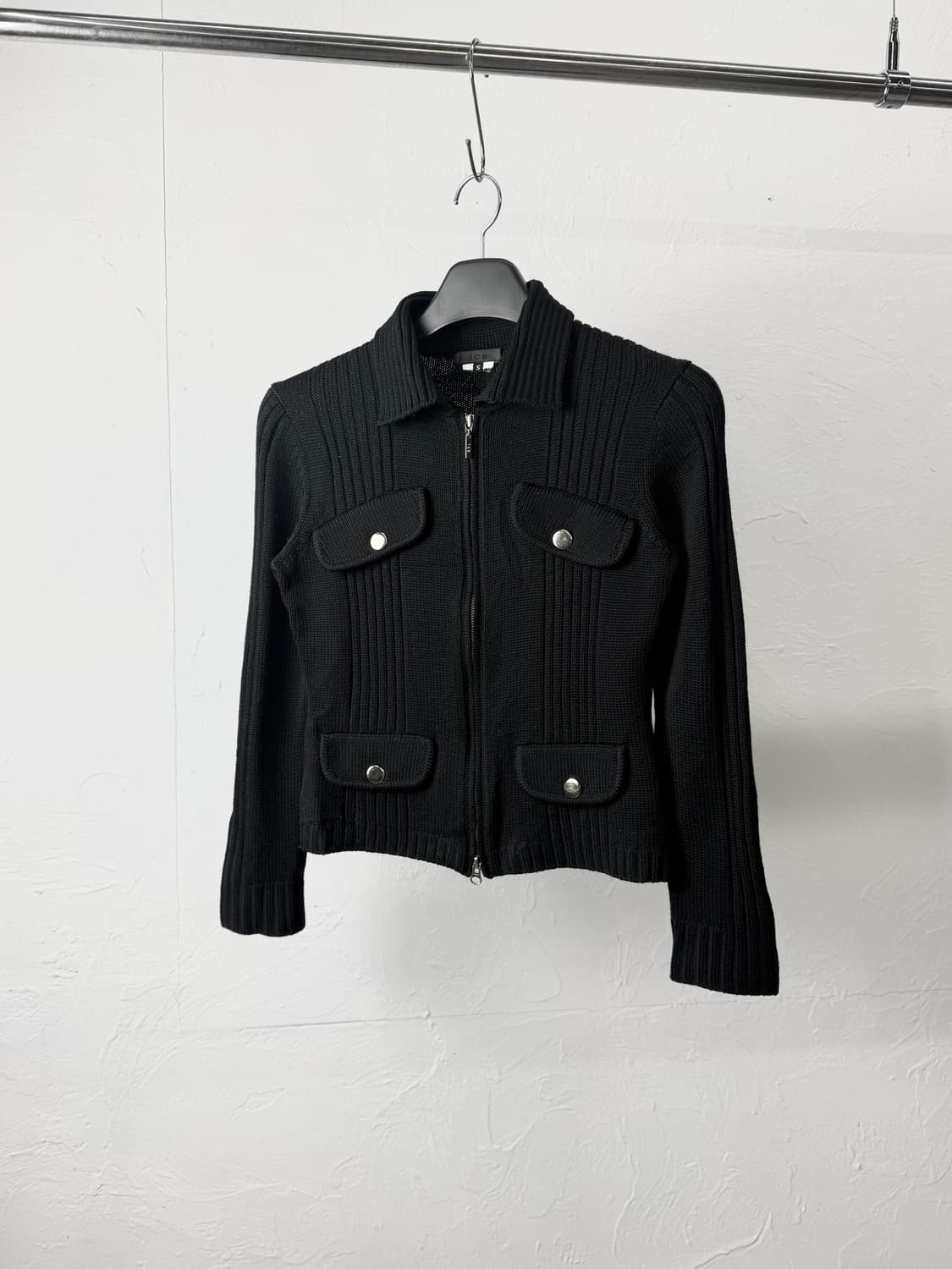 Icb 투웨이 니트 집업 상품이미지1