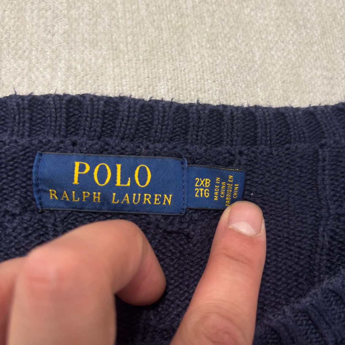 W 100 폴로랄프로렌 커스텀 꽈배기 크롭 니트 상품이미지3