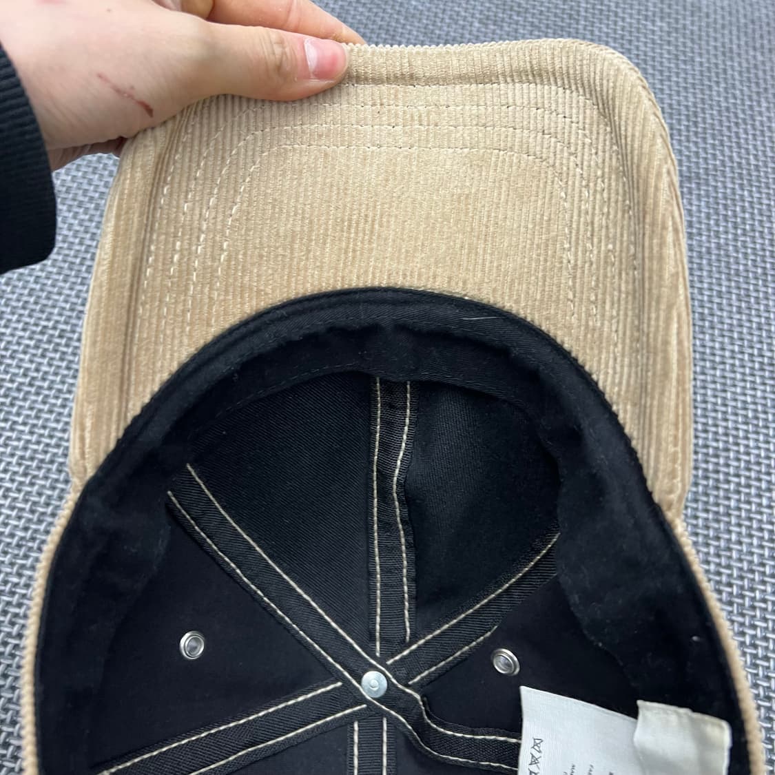 아미 베이지 코듀로이 볼캡 상품이미지5