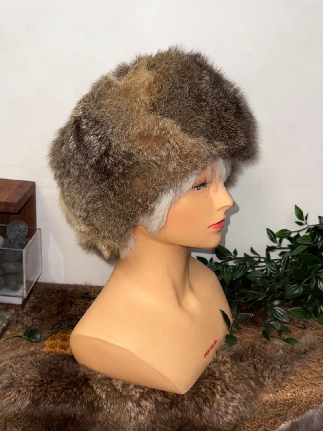 인플루언서 비니 브라운 퍼 모자 털 애스키모 상품이미지1