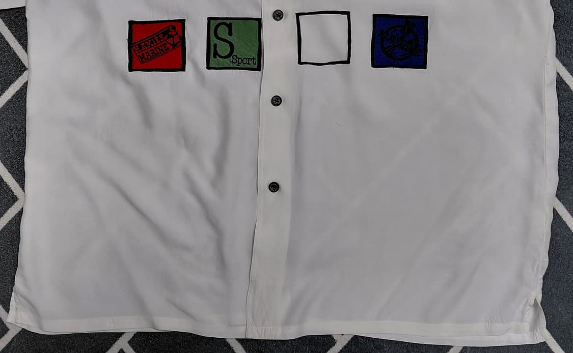 ​[L/실크혼방] HARDY AMIES SPORT 자수 레이온 셔츠 상품이미지3