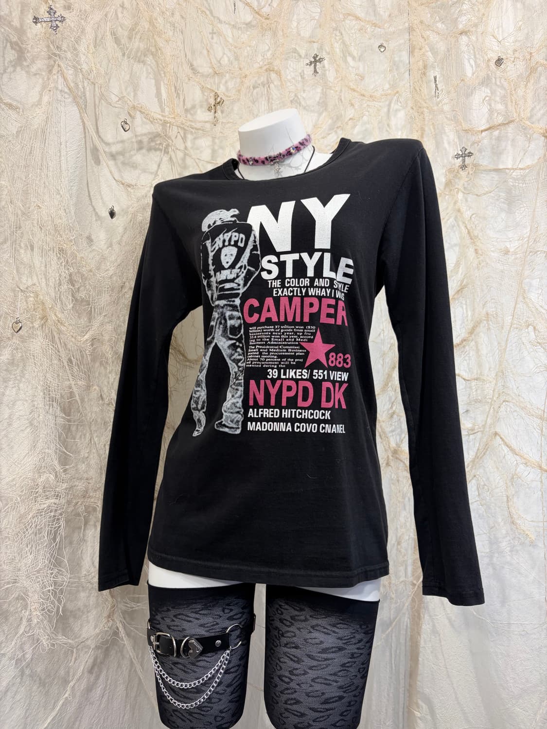 Y2K NY Graphic lettering Long Sleeve 상품이미지5