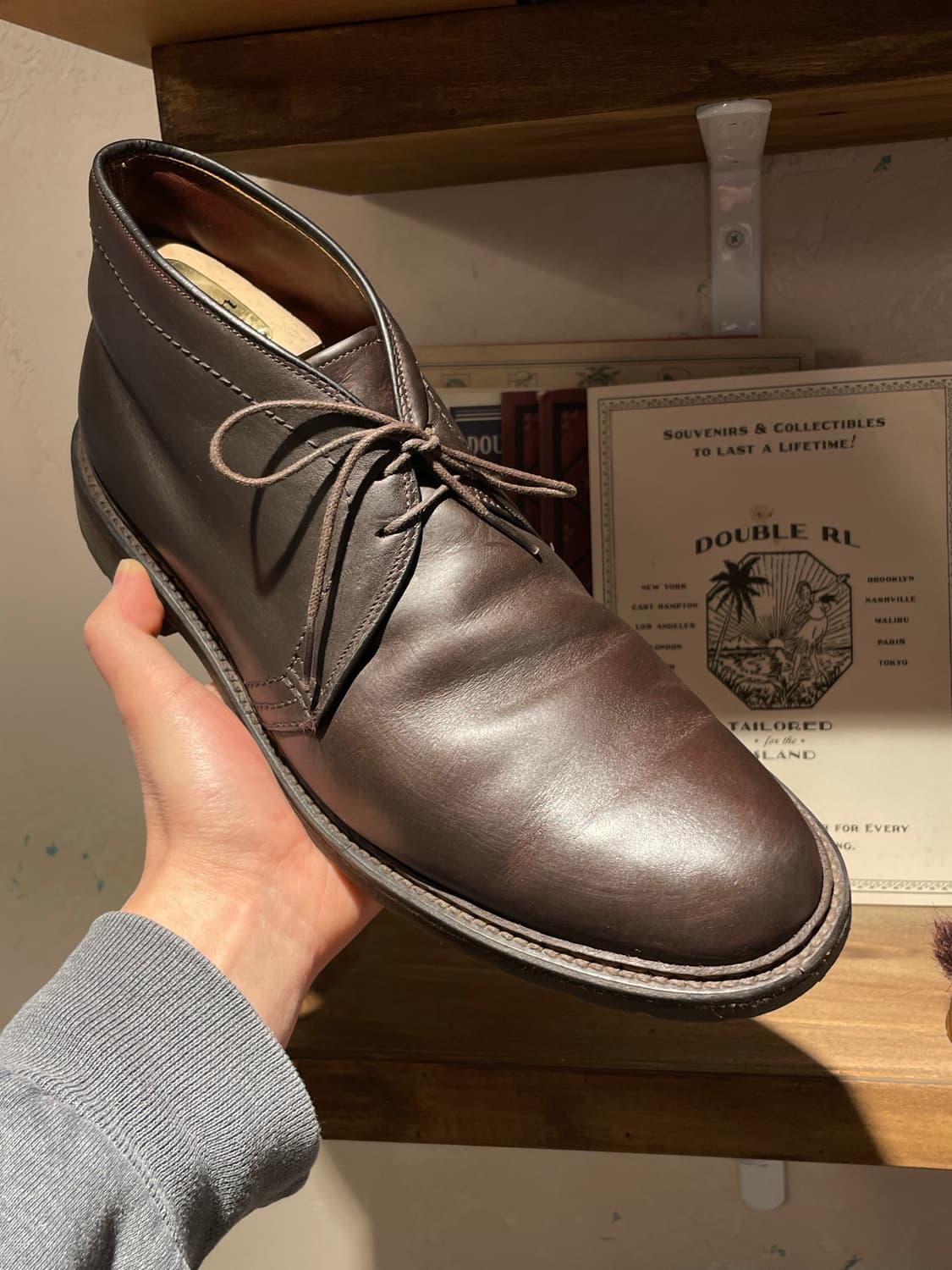 Alden 알든 다크브라운 처카부츠 판매합니다 rrl 상품이미지3