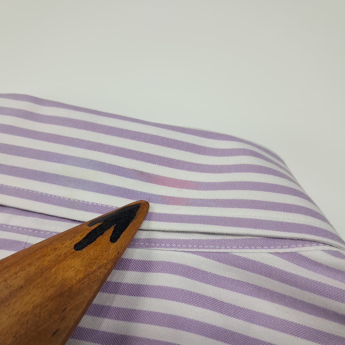 CL447 XL 폴로 코튼 뱅갈스트라이프 라벤더 퍼플 셔츠 남방 상품이미지6