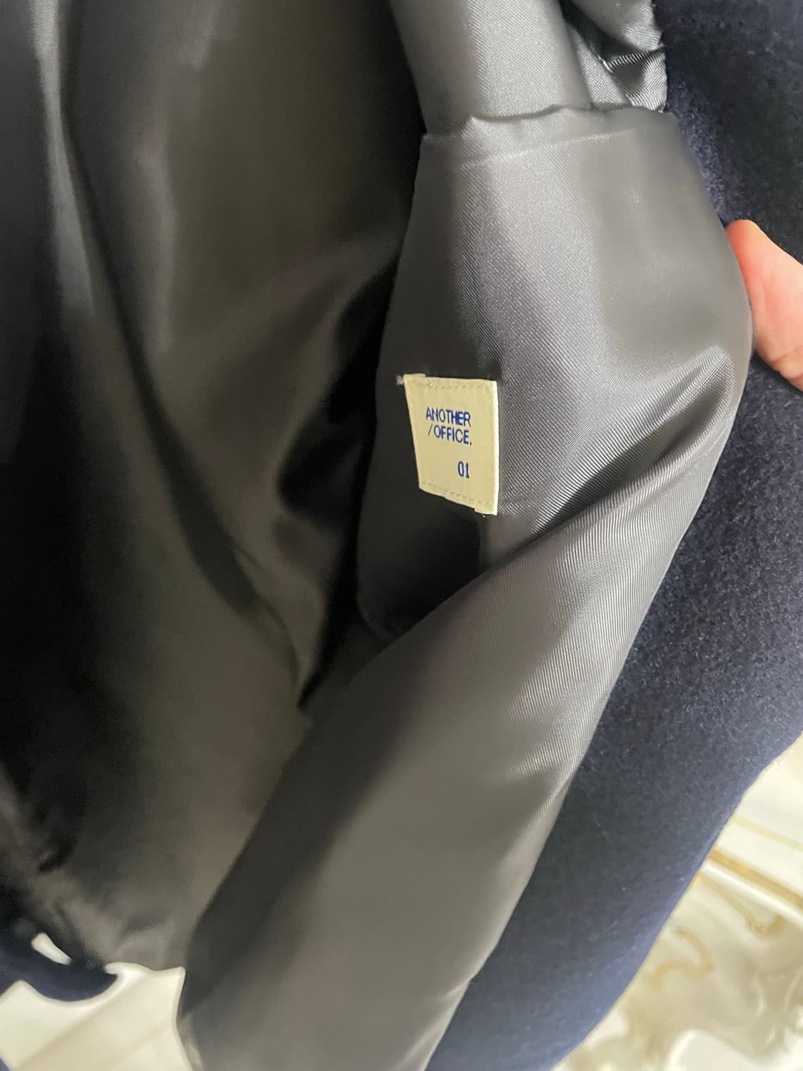 (01) 어나더오피스 숄카라 체스터 코트 상품이미지3