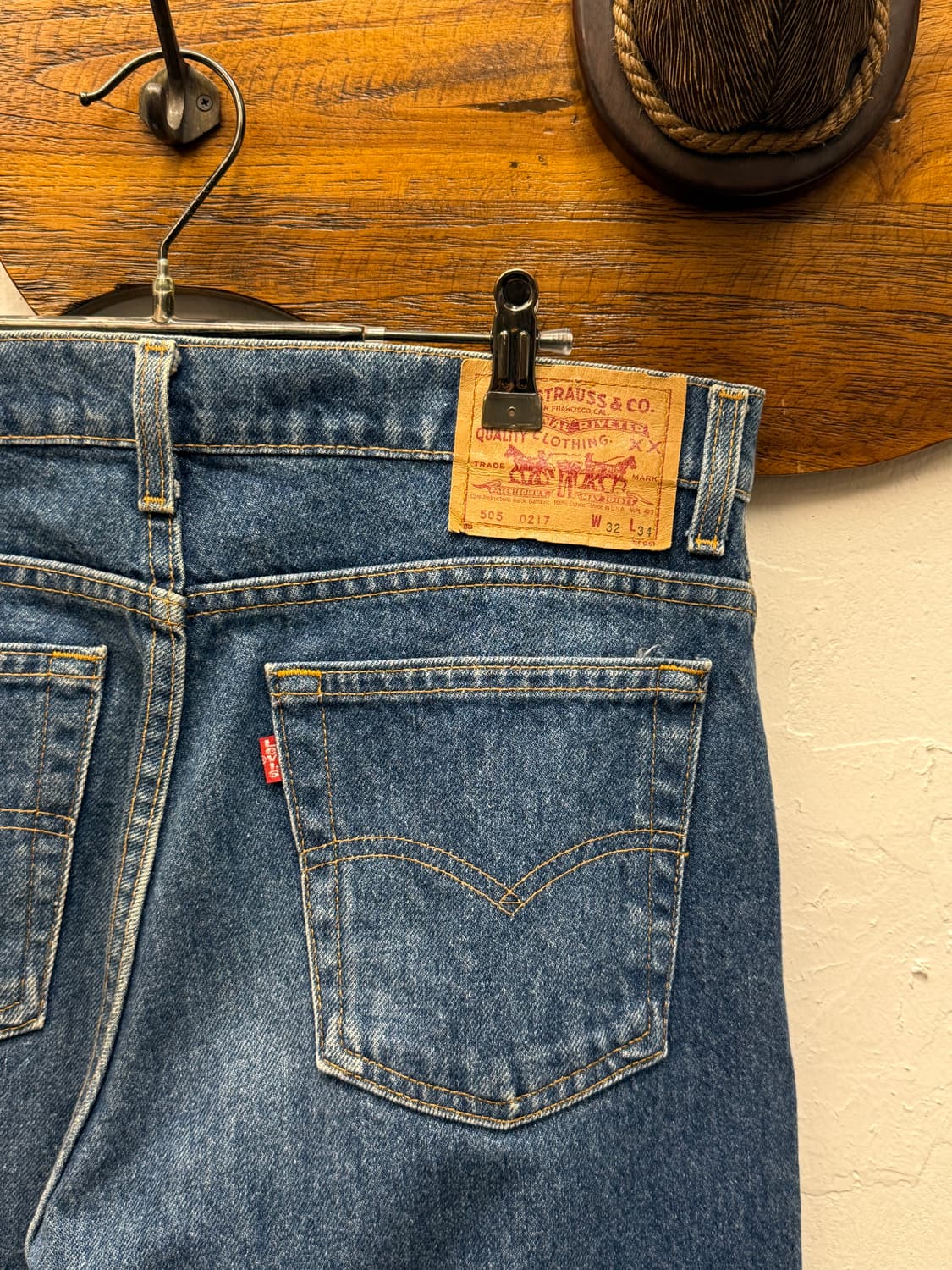 90s USA Levi's 505 Regular Straight Deni 상품이미지3
