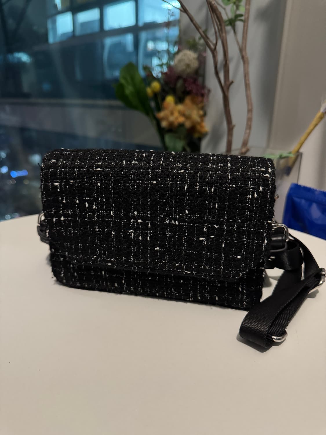 에이치앤엠 HnM 트위드 미니 크로스 백 가방 상품이미지1