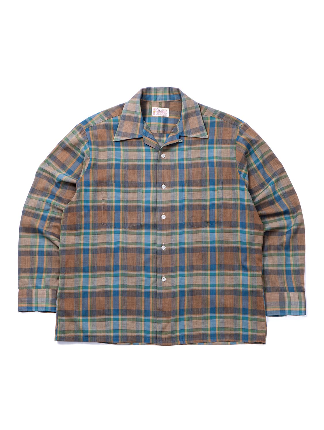 70s Towncraft Loop Collar Check Shirt  상품이미지1