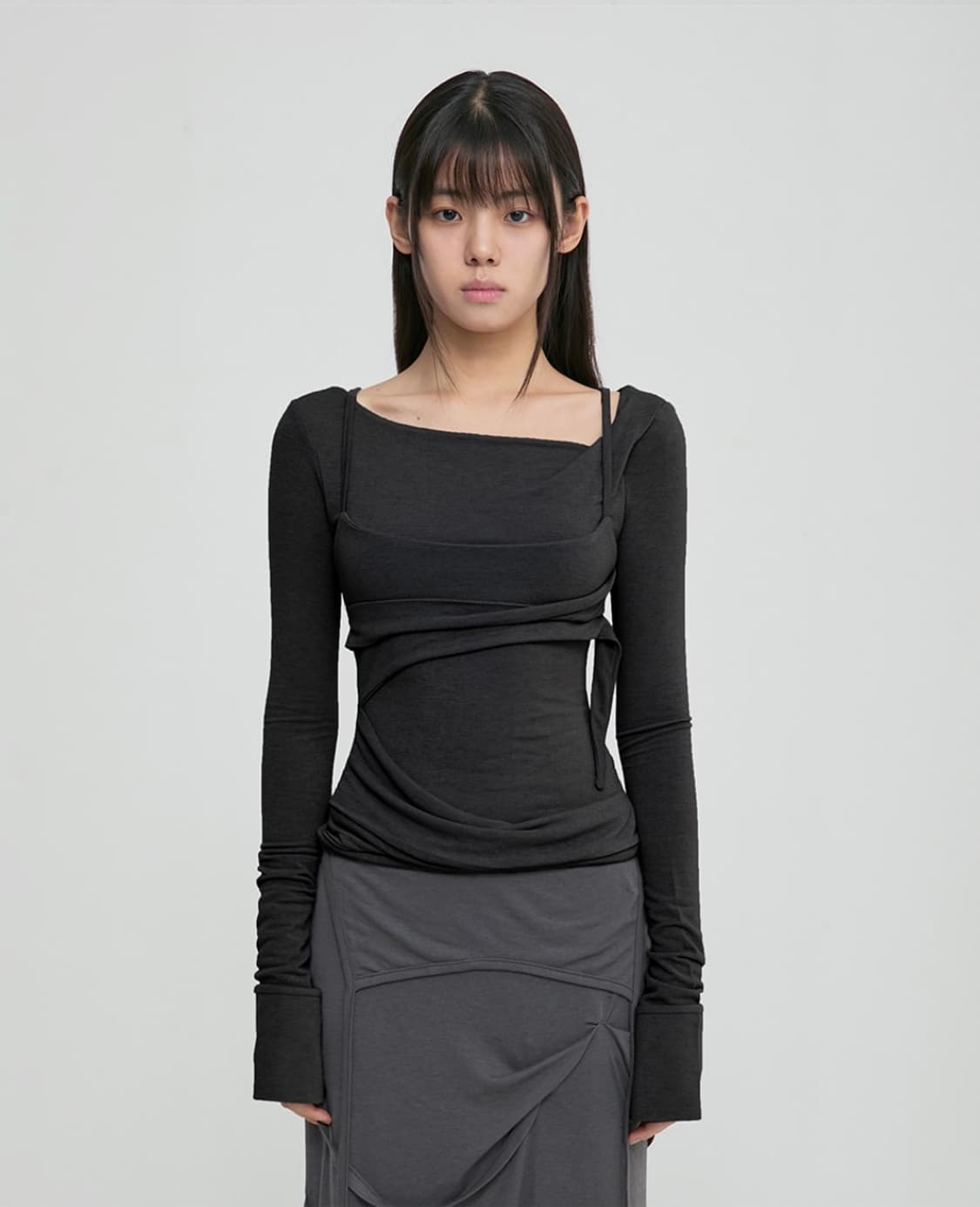 플레어업 레이어드 뷔스티에 롱슬리브 상품이미지1