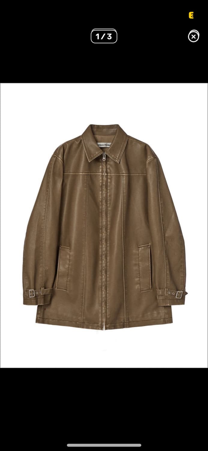 더오픈프로덕트 openyy 레더자켓 브라운 1사이즈 상품이미지2