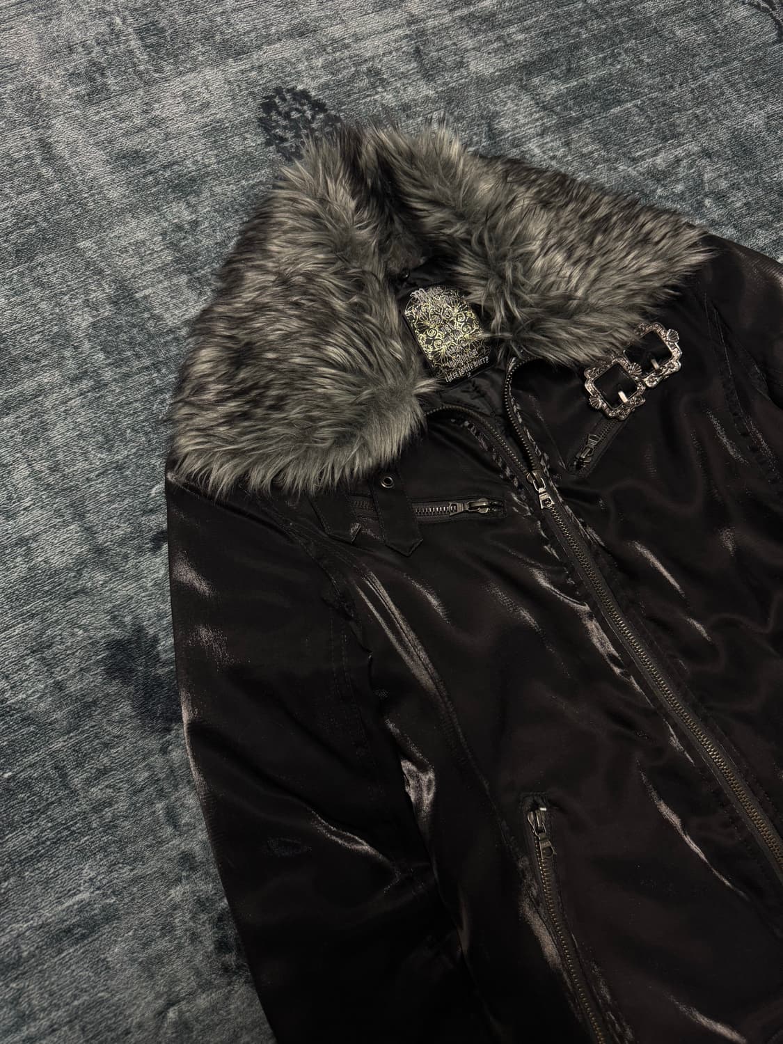 Midas 00s vkei satin fur jacket 상품이미지3