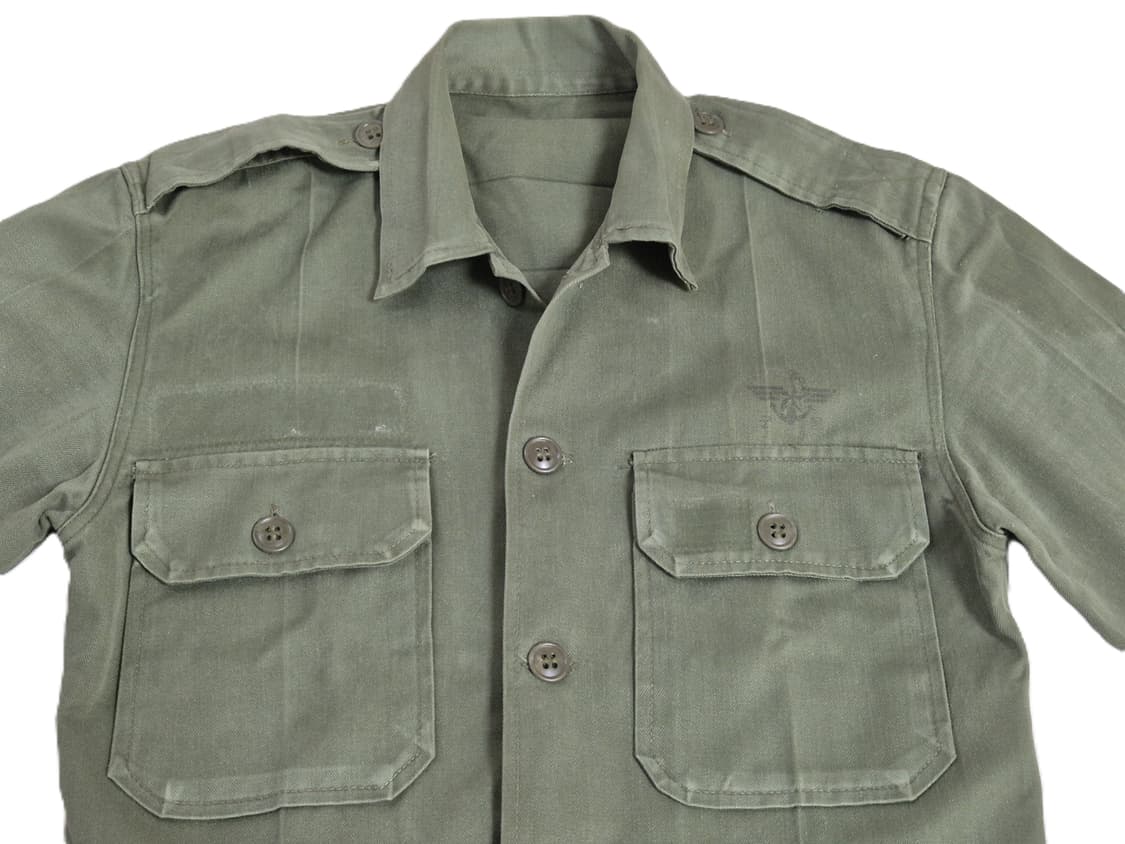 국군 구형 민무늬 반팔 전투복 상의 자켓 (XS) 상품이미지5