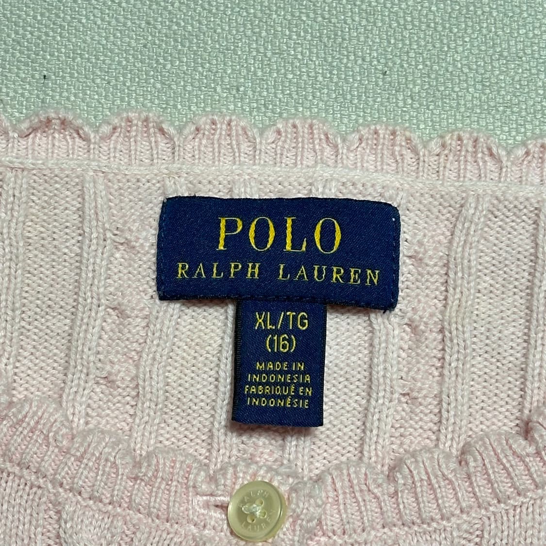 Polo Ralph Lauren 여성 핑크 케이블 가디건 상품이미지3