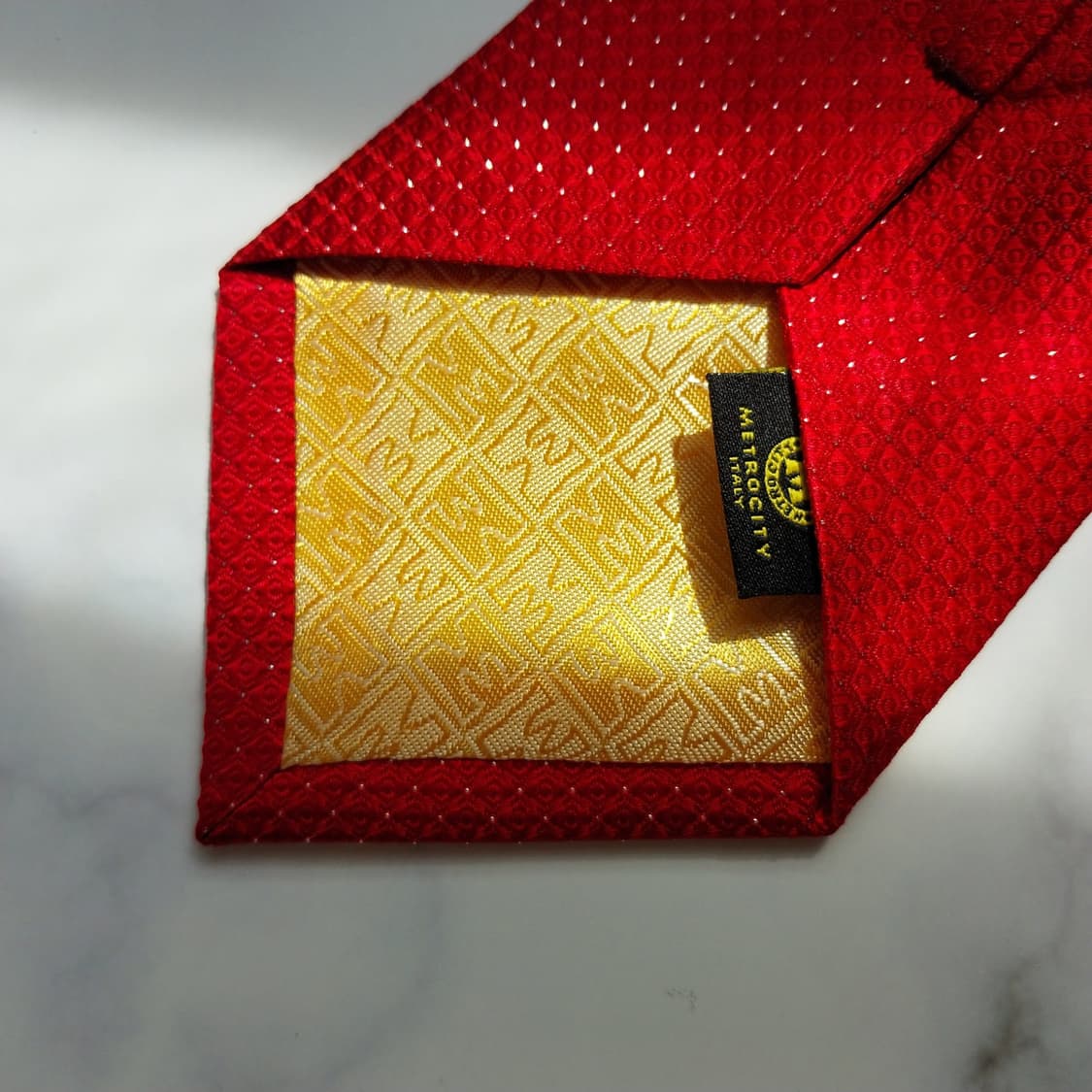 메트로시티 실크 레드 자카드 넥타이 9cm A+등급 K929
 상품이미지5