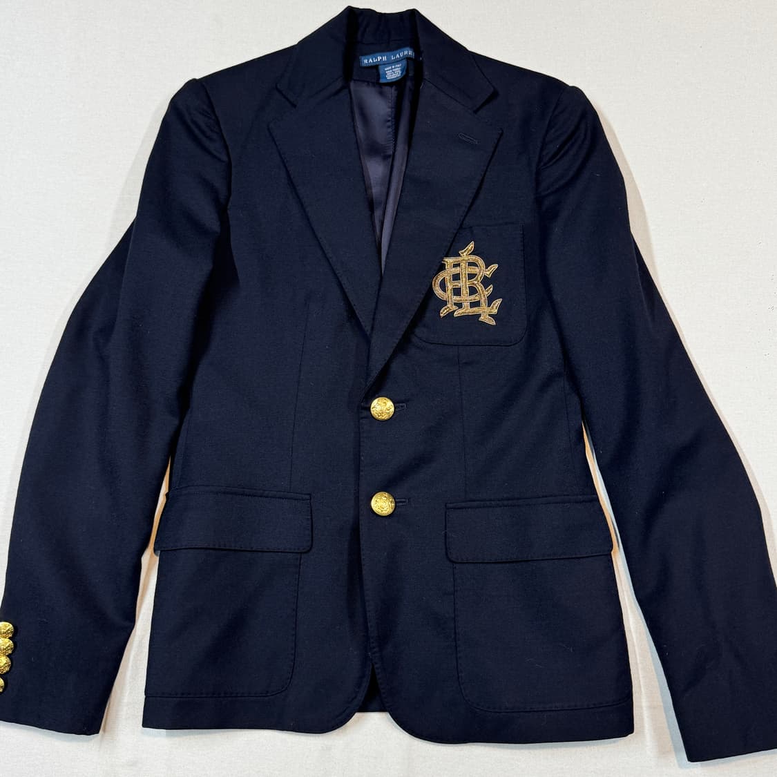 XS) 폴로 랄프로렌 금장 2 버튼 블레이저 자켓 상품이미지2