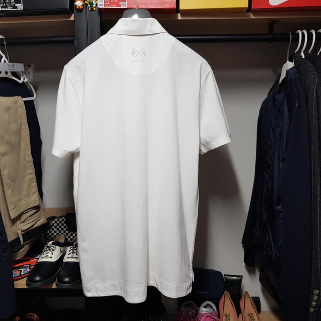 보스 부드러운 피마코튼 블랙레이스 남성반팔 카라티셔츠 110 상품이미지2