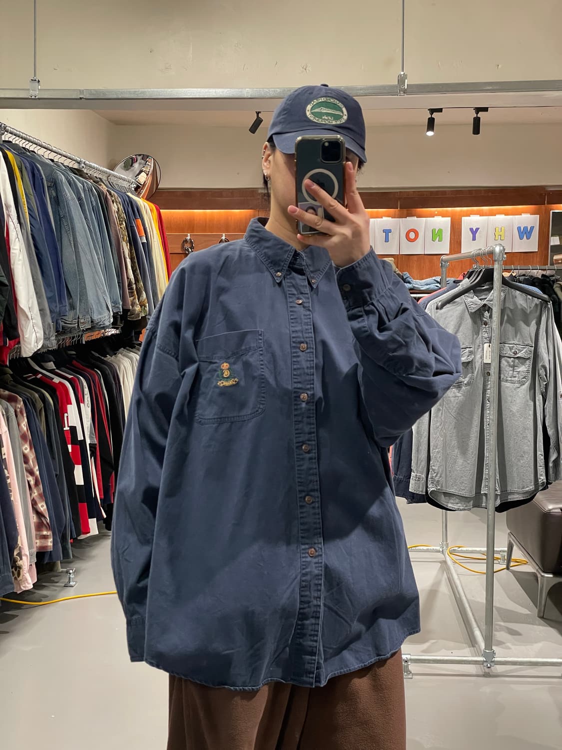 CHAPS 빅사이즈 코튼 셔츠 상품이미지1