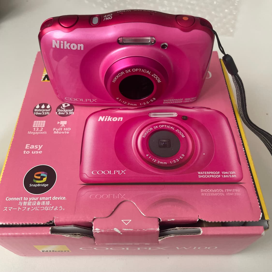 (방수카메라) 니콘 쿨픽스 w100 핑크 상품이미지1